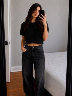 Iris Fuzzy cropped shirt S